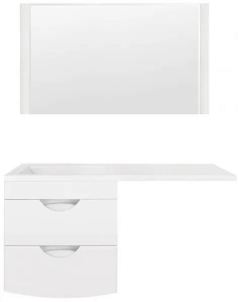 Тумба с раковиной Style Line Жасмин-2 120 подвесная левая фото 5