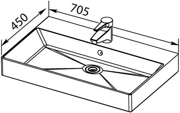 Тумба с раковиной Aquanet Бруклин 70 (00203959+Sanovit 198207) фото 6