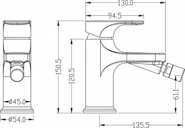 Смеситель Boheme Spectre 456-CR для биде фото 2