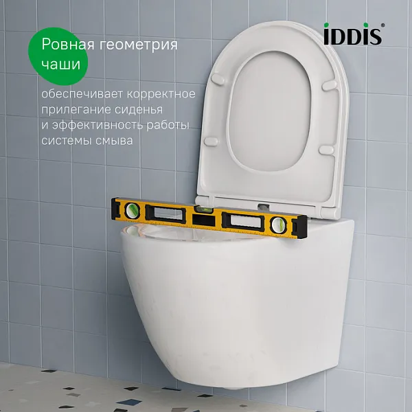 Унитаз Iddis Blanco BLQNDSEI25 подвесной безободковый с сиденьем микролифт фото 5