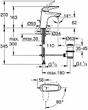Смеситель Grohe Eurostyle 23709003 для раковины с донным клапаном фото 4