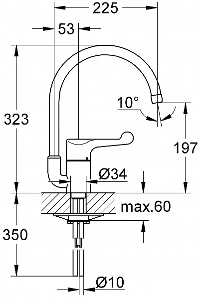 Смеситель Grohe Euroeco Special 33912000 для кухонной мойки фото 2