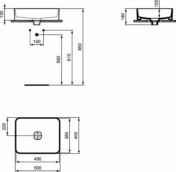 Раковина Ideal Standard Strada II 50 см T296701 фото 3