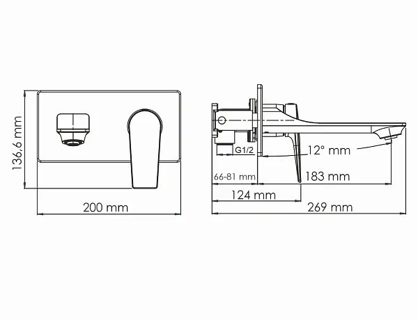 Смеситель WasserKRAFT Lopau 3230 для раковины встраиваемый фото 3