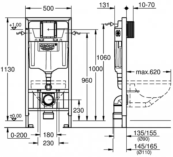 Инсталляция для унитаза Grohe Rapid SL 38897000 фото 2