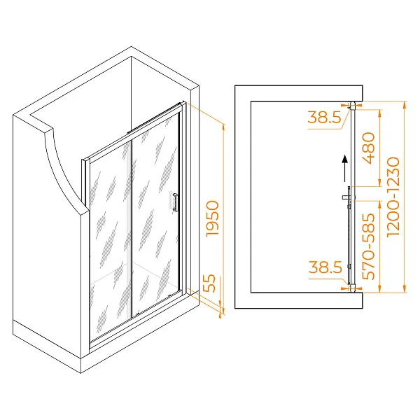 Душевая дверь RGW Passage 350801612-11 фото 4