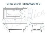 Ванна из искусственного камня Delice Scandi DLR330026RB-G фото 2
