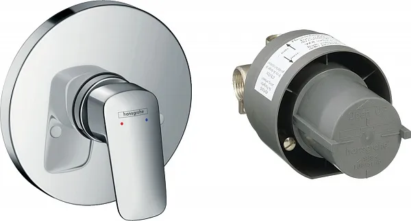 Смеситель Hansgrohe Logis 71666000 для душа с внутренней частью фото 1