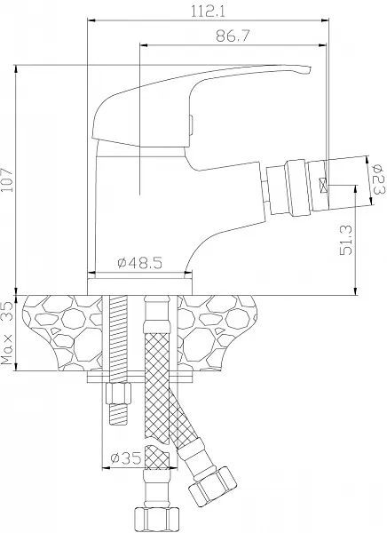 Смеситель Rossinka Y Y35-51 для биде фото 2