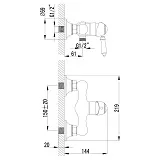 Смеситель Lemark Villa LM4803B для ванны с душем фото 2
