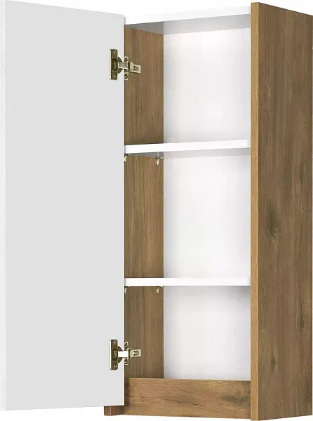 Шкаф-пенал Акватон Сканди 35x80 см белый / тёмное дерево 1A255003SDZ90 фото 2