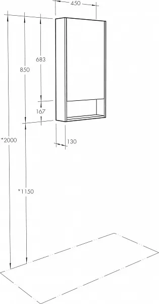 Зеркало-шкаф Акватон Сканди 45x85 см 1A252002SDB20 фото 5
