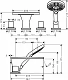 Смеситель Axor Massaud 18440000 на борт ванны фото 2
