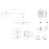 Комплект смесителей Lemark Yeti LM7849C со смесителем термостатом фото 2