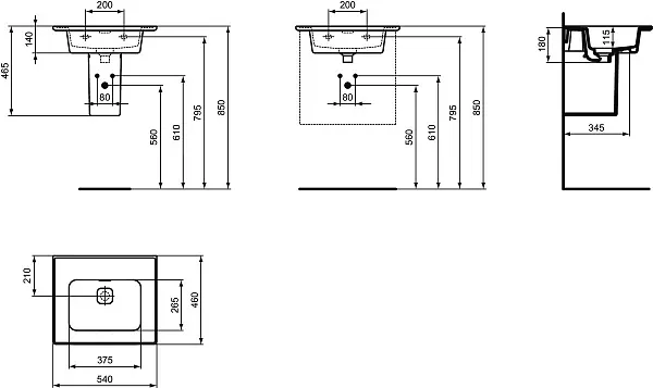 Раковина Ideal Standard Strada II 54 см T363201 фото 4