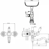 Смеситель Caprigo Adria Uno 02-511-crm для ванны с душем фото 2