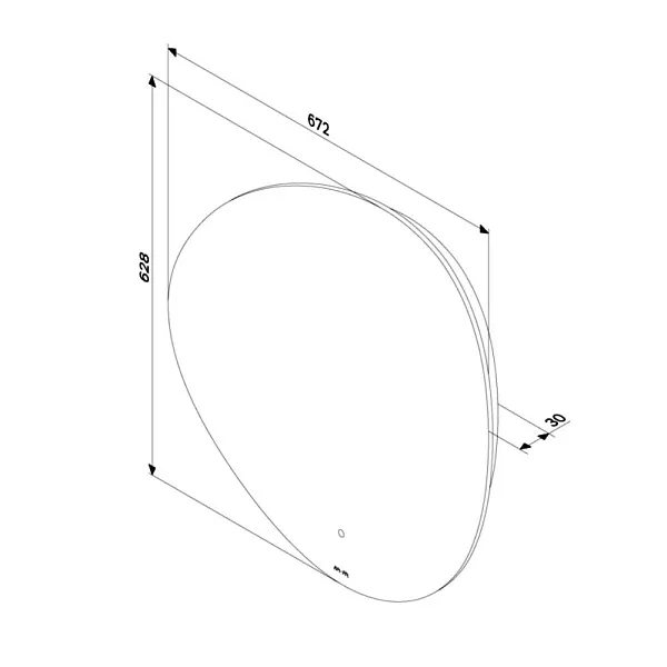 Зеркало AM.PM X-Joy 67,5x62,8 M85MOX50701WG с подсветкой фото 10