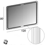 Зеркало Cezares 120x90 54353 с подсветкой фото 3