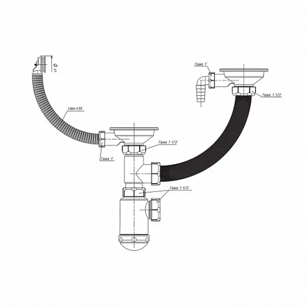 Сифон GranFest СФ-0001 для раковины фото 3