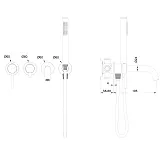 Встраиваемый смеситель Wonzon & Woghand STICK WW-889017-CR фото 1