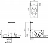 Унитаз-компакт VitrA Sento 9830B003-7204 напольный безободковый с микролифтом фото 5