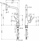 Смеситель Hansgrohe Metris M71 14820800 для кухонной мойки фото 2