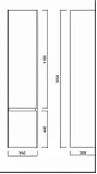 Шкаф-пенал Kerama Marazzi Cubo 35x165 CU.165lh\MAL левый фото 3