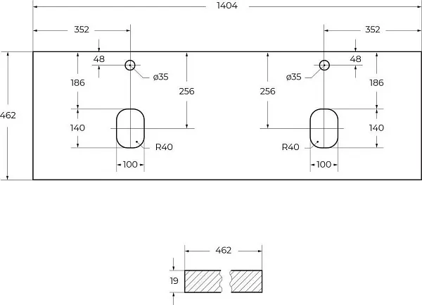 Столешница BelBagno Ek 140 EK-140-2-BO фото 3