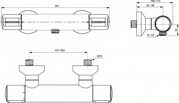 Термостат Ideal Standard Melange A4279AA для душа фото 4