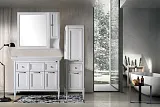 Зеркало ASB-Woodline Гранда 77x85 11481 белое патина серебро с полочкой фото 5