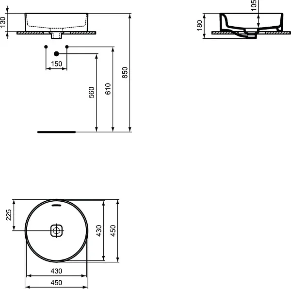 Раковина Ideal Standard Strada II 45 см T296101 фото 4