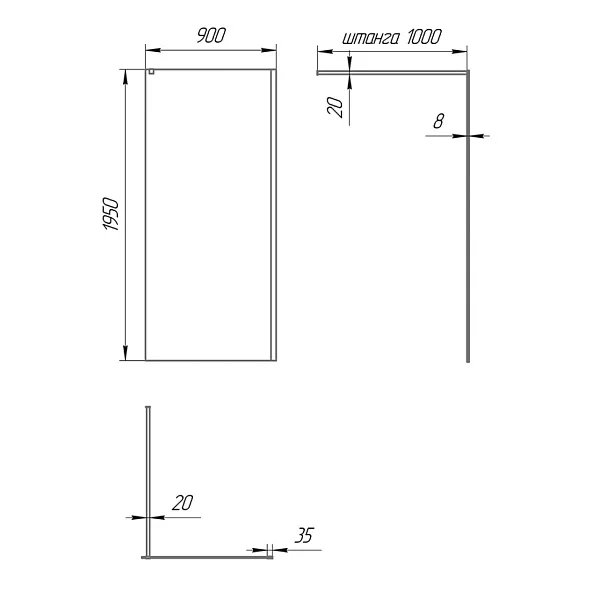 Душевая перегородка PAINI PAINI-WalkIN90C фото 9