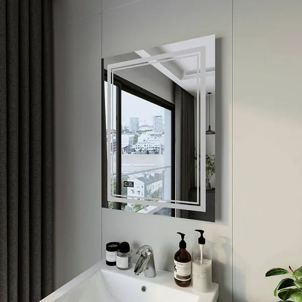 Зеркало Бриклаер Эстель-2 60х80 4627125414282 с подсветкой фото 5