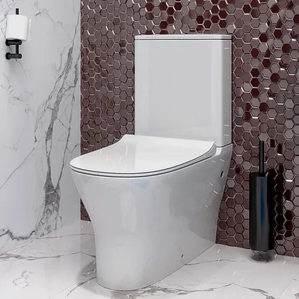Унитаз-компакт Teymi Jessie W00135 напольный безободковый с микролифтом фото 2