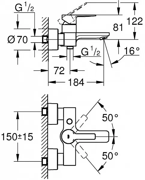 Смеситель Grohe Lineare New 33849001 для ванны с душем фото 2