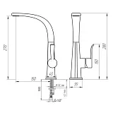 Смеситель для кухонной мойки PAINI Serena SECR571LMKM фото 5