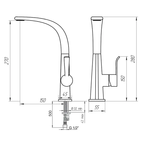 Смеситель для кухонной мойки PAINI Serena SECR571LMKM фото 5