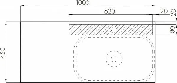 Столешница Акватон Мишель 100 1A253103MIX40 фото 4