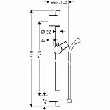 Душевая штанга Hansgrohe Unica 28632700 фото 2