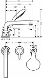 Смеситель Hansgrohe Talis S 72417000 на борт ванны фото 2