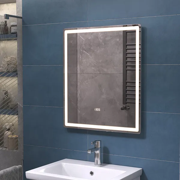 Зеркало Vigo Geometry Luxe 70x60 4630297361834 с подсветкой фото 6