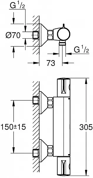 Термостат Grohe Grohtherm 800 34558000 для душа фото 4
