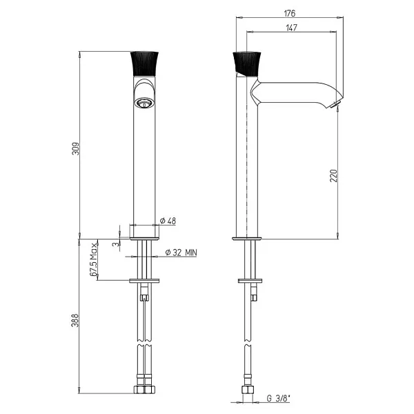 Смеситель для раковины PAINI Domus 18PJ205PZLL фото 8