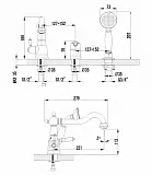 Смеситель Lemark Vintage LM4845B на борт ванны фото 2