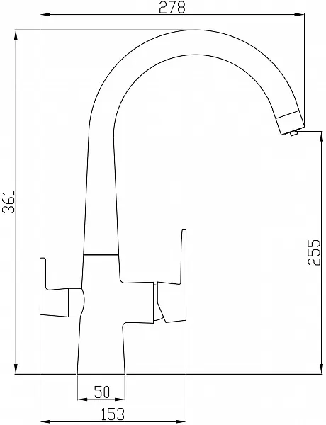 Смеситель Steel Hammer SH 819 SATIN для кухонной мойки фото 2