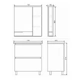 Зеркало Comforty Верона 75x80 00004137100CF правая с полочкой фото 3