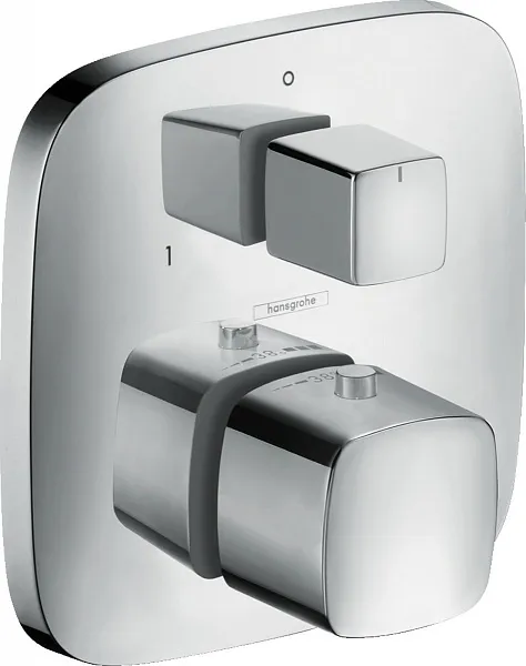 Термостат Hansgrohe PuraVida 15771000 для ванны с душем с внутренней частью фото 1