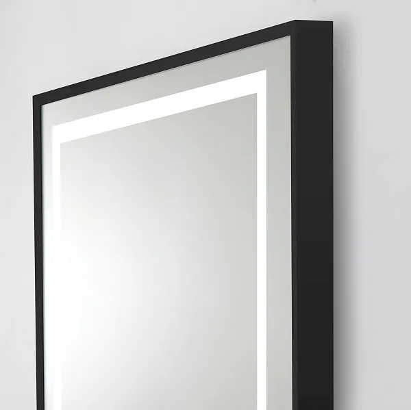 Зеркало BelBagno Kraft 50x90 SPC-KRAFT-500-900-LED-TCH-WARM-NERO с подсветкой фото 5