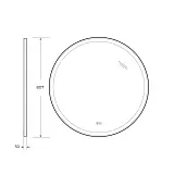 Зеркало Cezares Cadro 80x80 CZR-SPC-CADRO-800-LED-TCH-WARM с подсветкой c подогревом фото 8