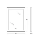 Зеркало BelBagno Kraft 60x80 SPC-KRAFT-600-800-LED-TCH-WARM-NERO с подсветкой фото 8